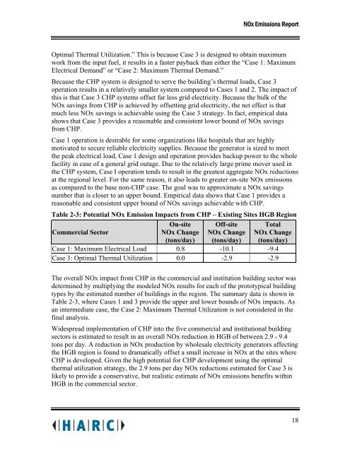 NOx Emissions Impacts from Widespread Deployment of CHP in ...