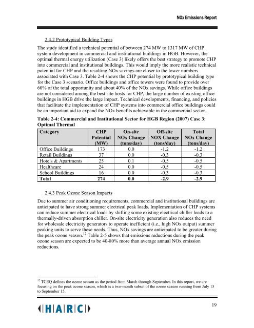 NOx Emissions Impacts from Widespread Deployment of CHP in ...