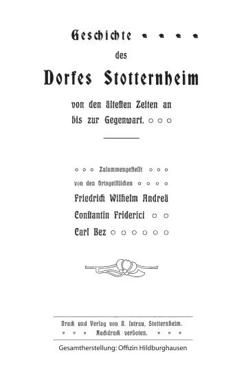 Ortschronik (s. 11ff )