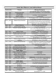 Liste der Pfarrer für Stotternheim und Schwerborn