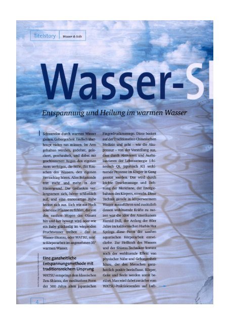 Wasser & Salz, 02/04 - Aqua Body Work München Wassershiatsu ...