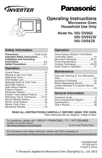 operating instructions - Home Depot