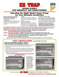 ASPEN PUMPS FOR MINISPLIT AIR CONDITIONERS ... - Panasonic