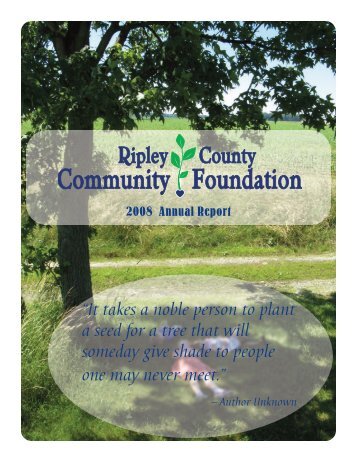 It takes a noble person to plant a - Ripley County Community ...