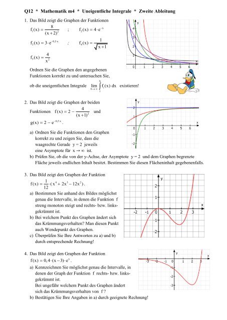 Q12 * Mathematik m4 * Uneigentliche Integrale * Zweite Ableitung