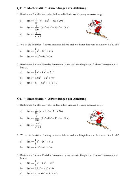 Parameteraufgaben Zur Ableitung