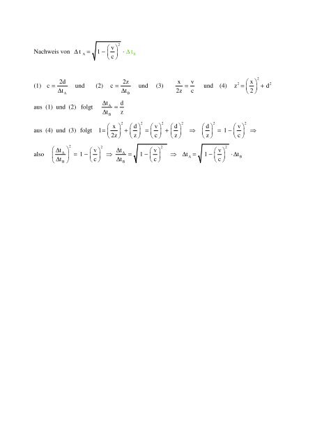 SRT Postulate und Zeitdilatation