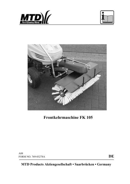 Frontkehrmaschine FK 105 - MTD Europe