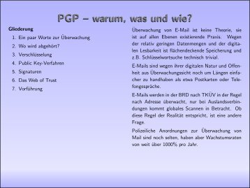 PGP – warum, was und wie?