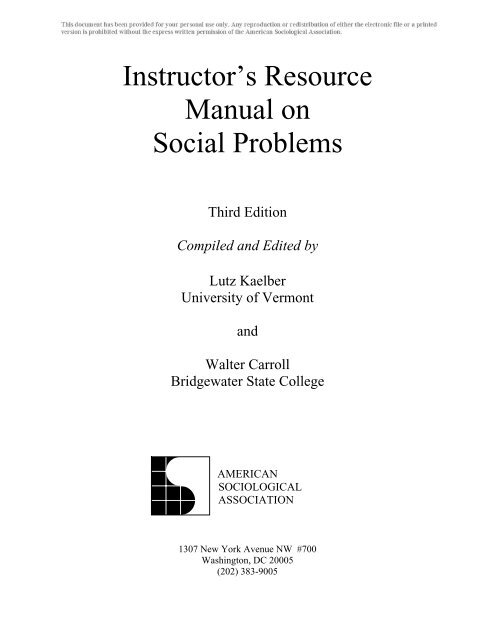 Social Problems - American Sociological Association