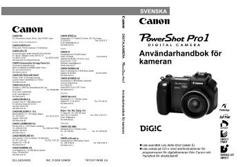 Användarhandbok för kameran - Canon Europe