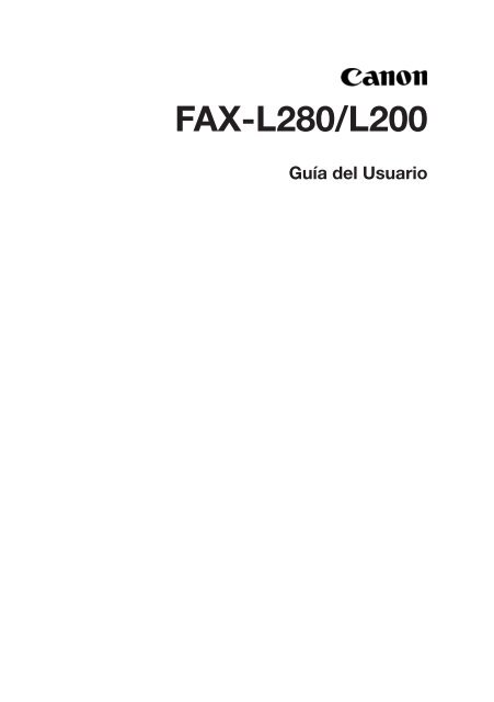 FAX-L280/L200 - Canon Europe