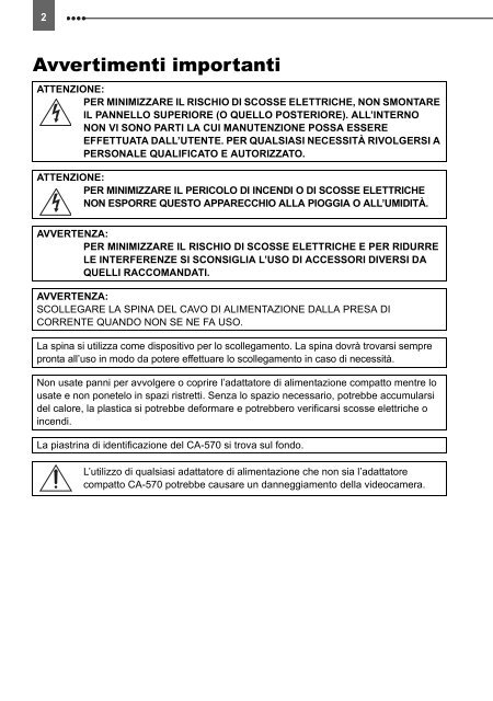 PAL Manuale di istruzioni - Canon Europe