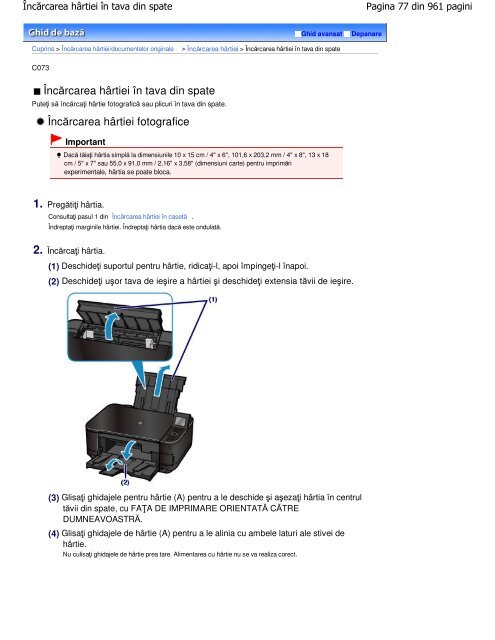 Canon MG5100 series On-screen Manual - Canon Europe