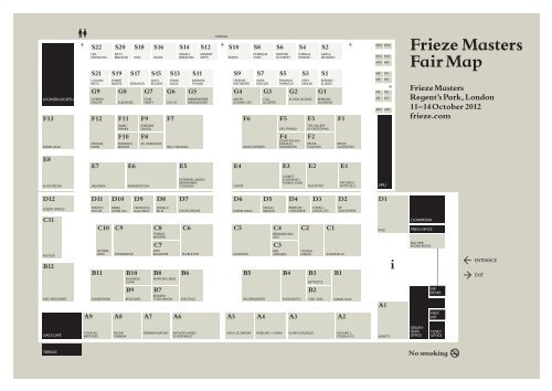 Frieze Masters Fair Map