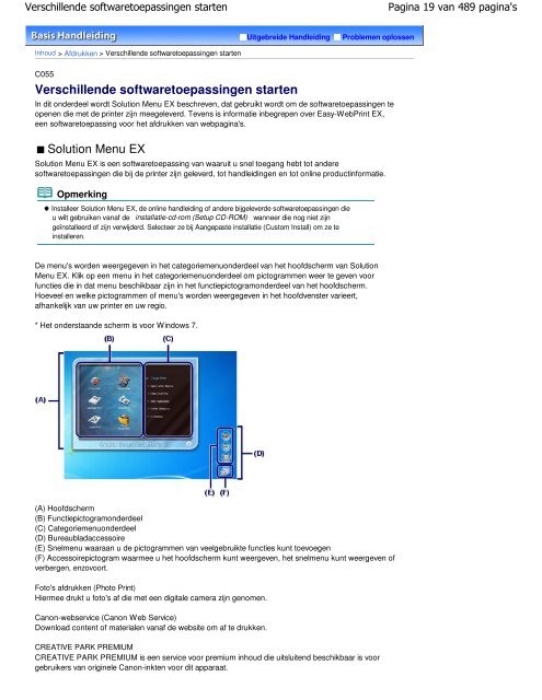 Canon iP4800 series Online handleiding - Canon Europe