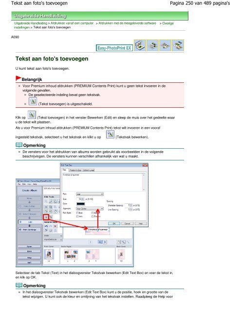 Canon iP4800 series Online handleiding - Canon Europe