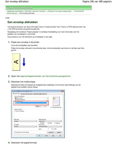 Canon iP4800 series Online handleiding - Canon Europe