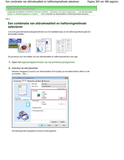 Canon iP4800 series Online handleiding - Canon Europe