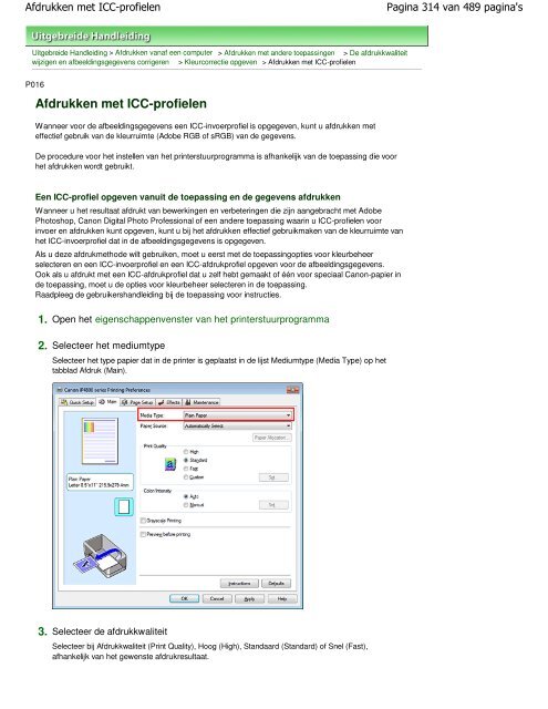 Canon iP4800 series Online handleiding - Canon Europe