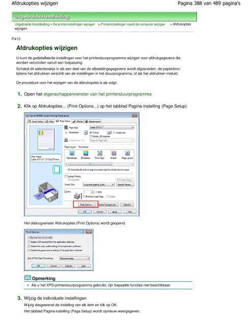 Canon iP4800 series Online handleiding - Canon Europe