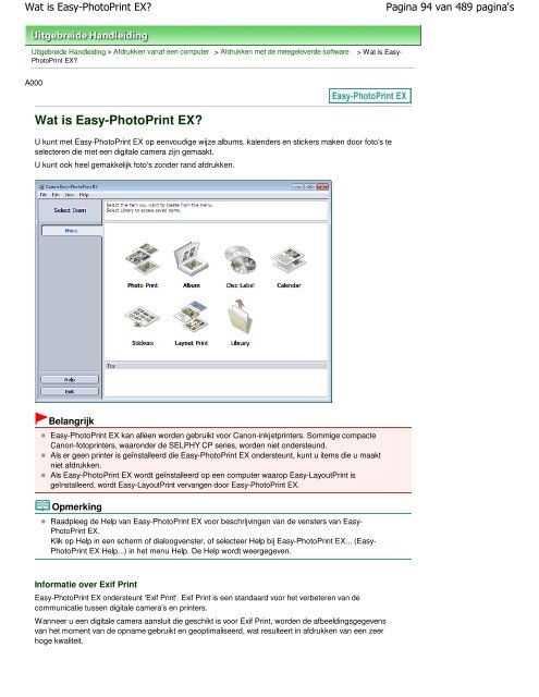 Canon iP4800 series Online handleiding - Canon Europe