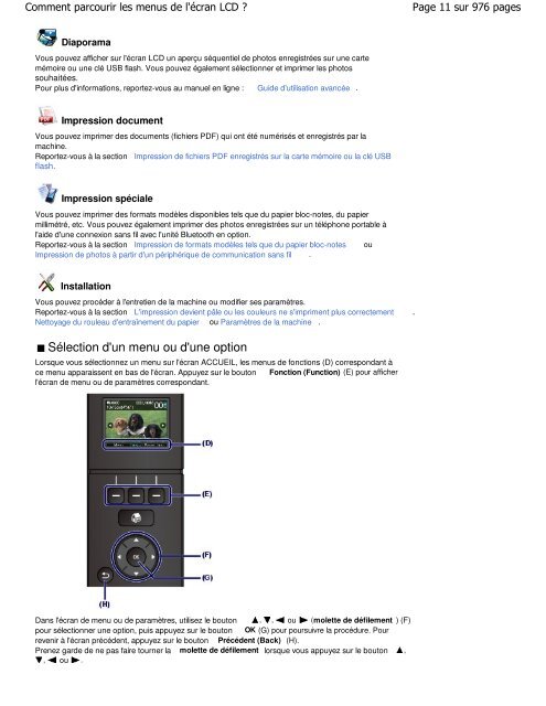 Canon MG5100 series Manuel en ligne - Canon Europe