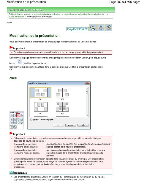 Canon MG5100 series Manuel en ligne - Canon Europe