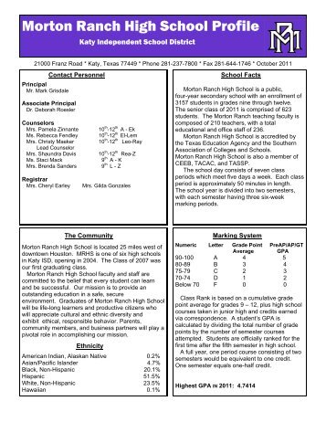 MRHS Profile 2011.pdf - Katy ISD