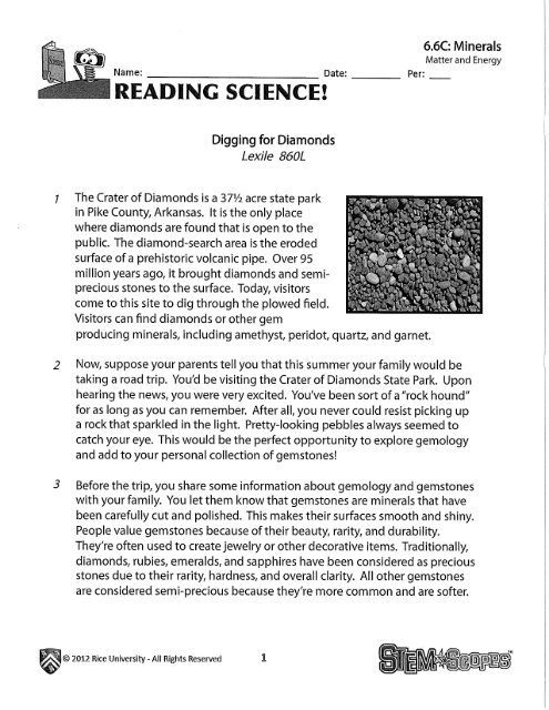 READING SCIENCE!