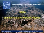 HERA and the Future of Particle Physics - Physics Seminar - Desy