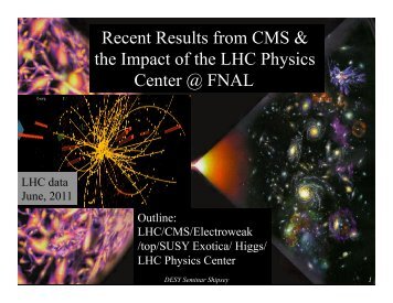 Transparencies - Physics Seminar - Desy