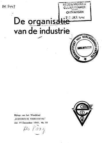 e organisatie van de industrie _