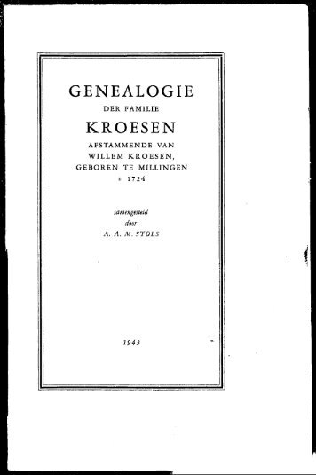 GENEALOGIE KROESEN