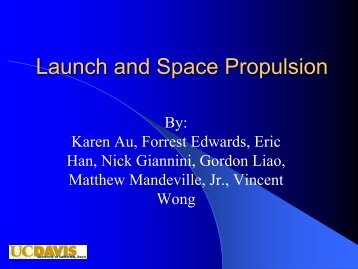 Launch / Propulsion Group - Department of Mechanical and ...