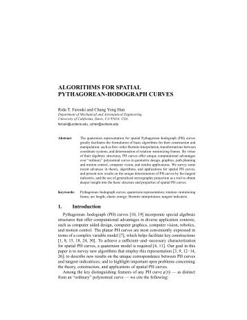 Algorithms for spatial Pythagorean-hodograph curves