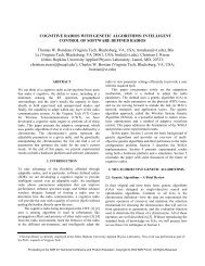 COGNITIVE RADIOS WITH GENETIC ALGORITHMS ... - CiteSeerX