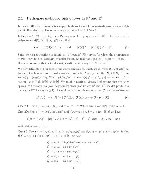 Pythagorean-hodograph curves in Euclidean spaces of dimension ...