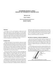 Determining residual stress through the thickness of a welded plate.