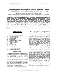 Manned Sub-Orbital Space Transportation Vehicles - Department of ...