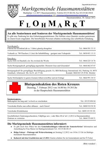 F L O H MA R K T An alle Seniorinnen und ... - Hausmannstätten