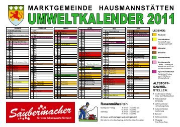 Umweltkalender 2011 - Hausmannstätten