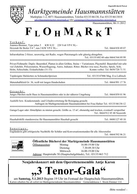 Flohmarkt November 2012 (142 KB) - Hausmannstätten