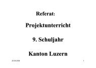 Projektunterricht 9. Schuljahr Kanton Luzern - net-1-Buch