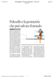 Polesello e la geometria che può salvare il mondo - Rassegna ...