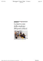 La nuova casa dello studente 108 posti ai Rizzi - Rassegna Stampa ...
