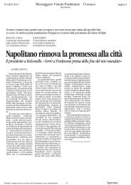 Napolitano rinnova la promessa alla città - Rassegna Stampa Uniud