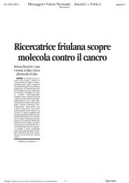 Ricercatrice friulana scopre molecola contro il cancro - Rassegna ...