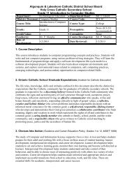 ICS 3C Outline - Algonquin and Lakeshore Catholic District School ...