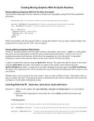 Creating Moving Graphics With the Sprite Routines